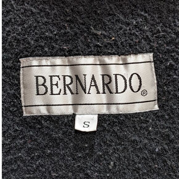 Bernardo Women's Black Long Jacket Faux Fur Collar Fleece Lining Size S - Picture 9 of 11